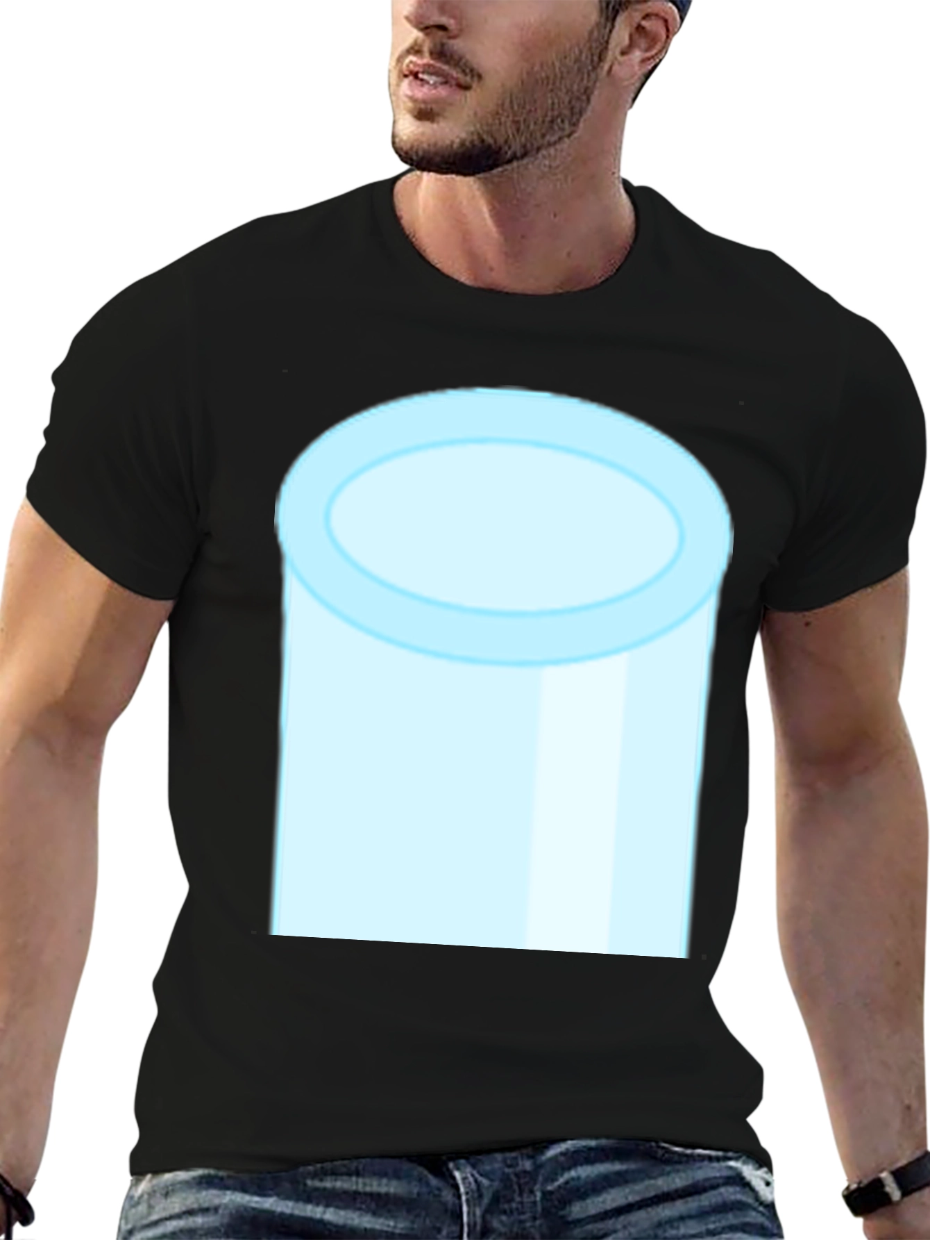 Cylinder Graphic Tee - Modern Minimalist Design