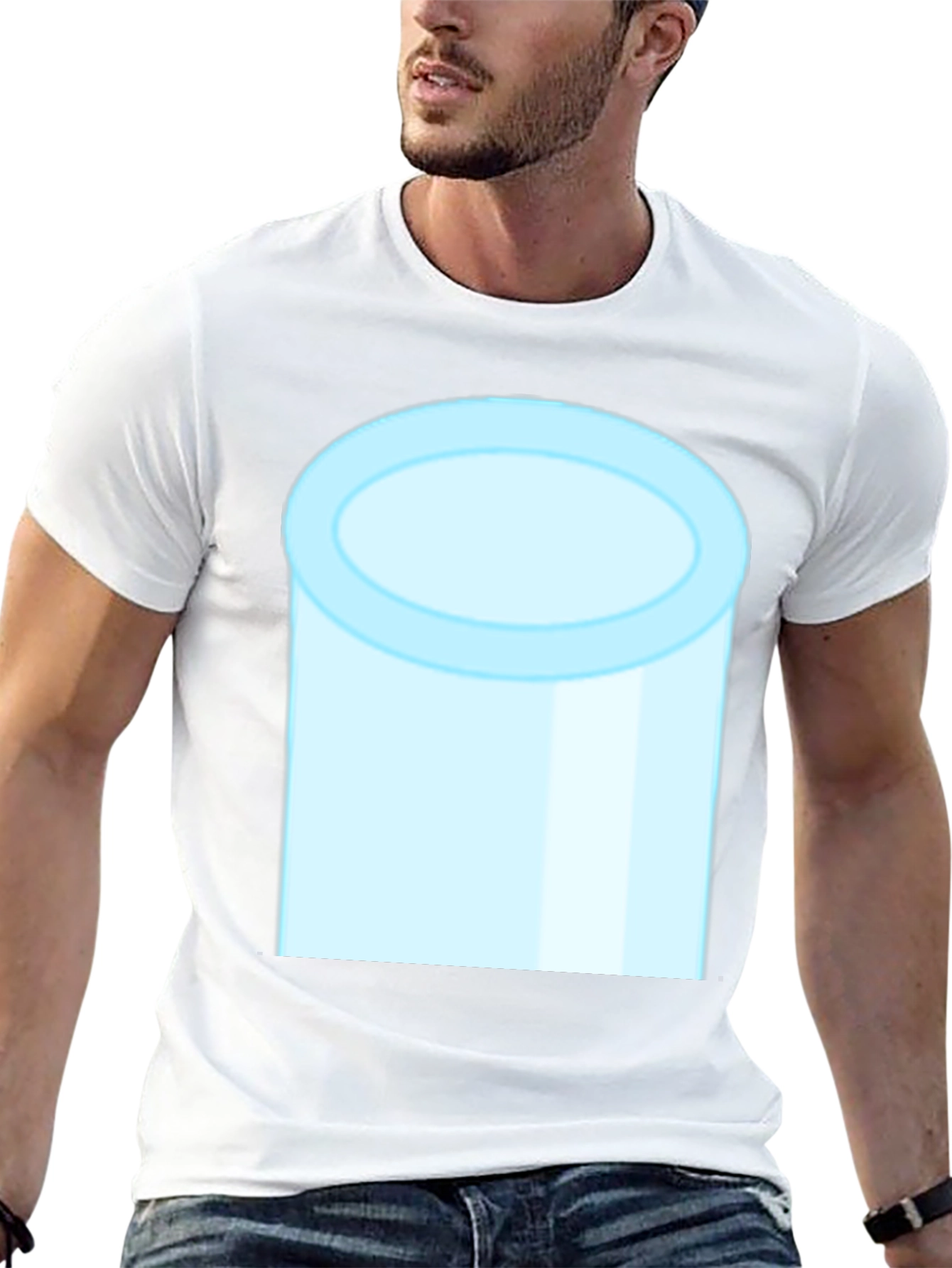 Cylinder Graphic Tee - Modern Minimalist Design