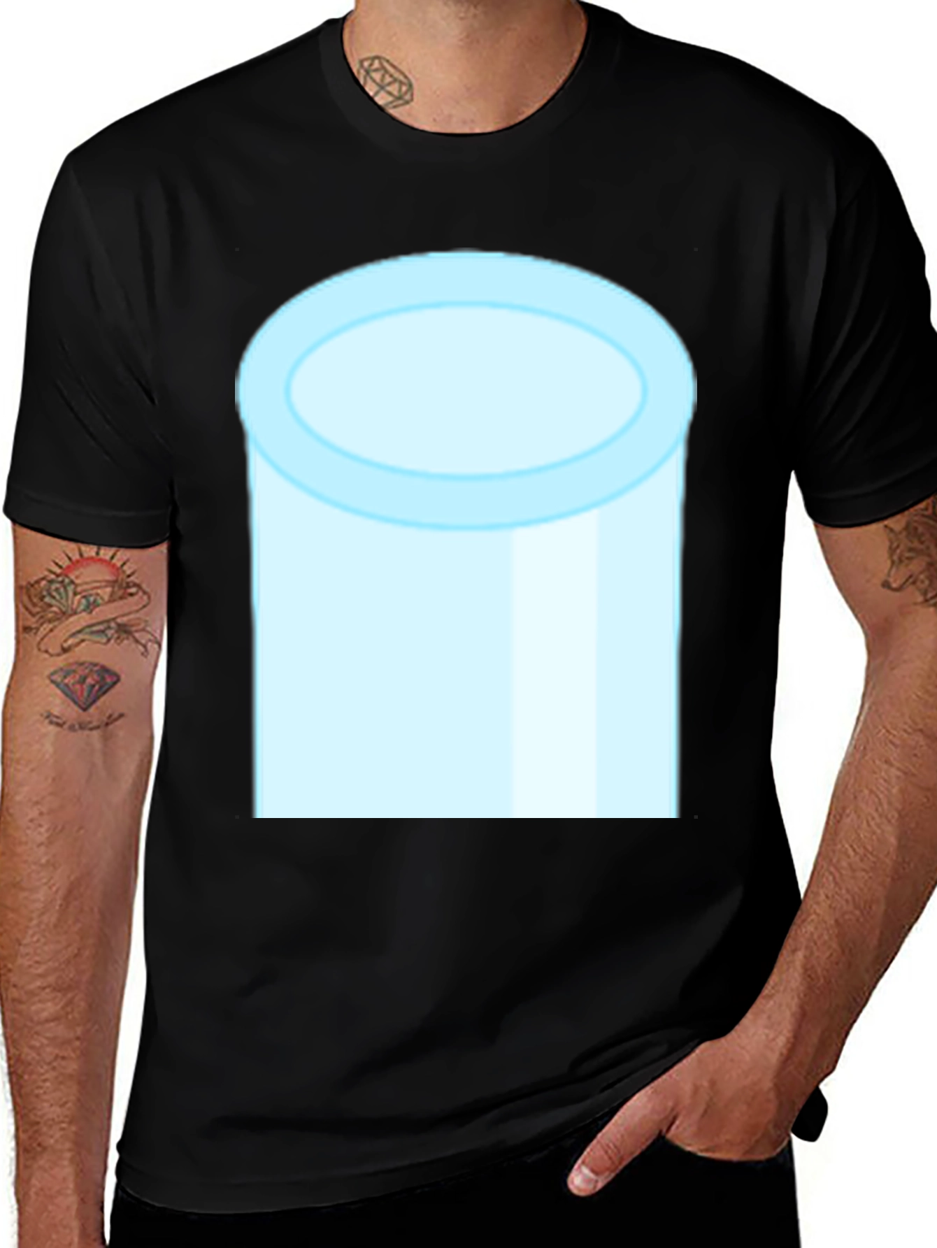 Cylinder Graphic Tee - Modern Minimalist Design