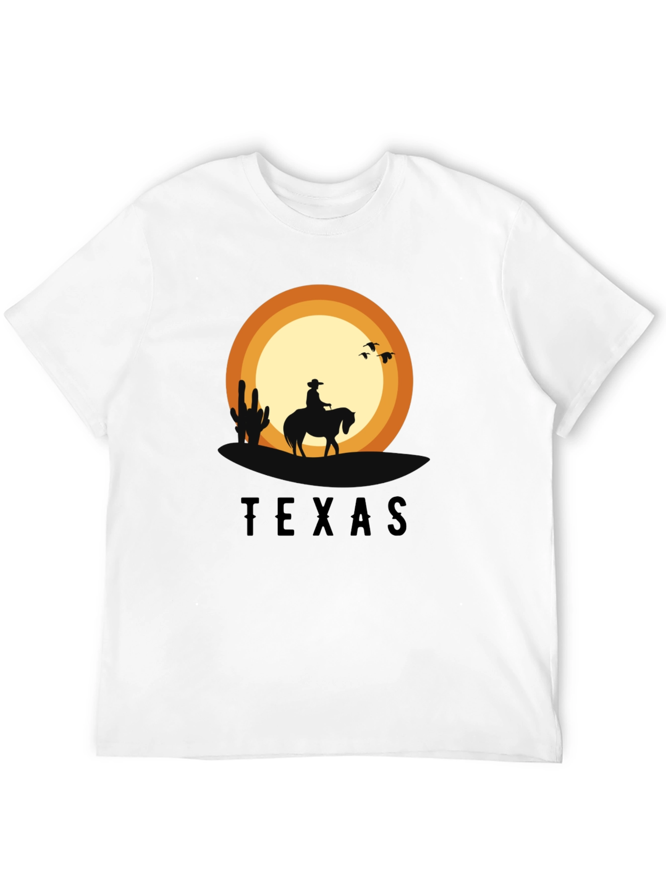 Texas Sunset Cowboy Graphic T-Shirt