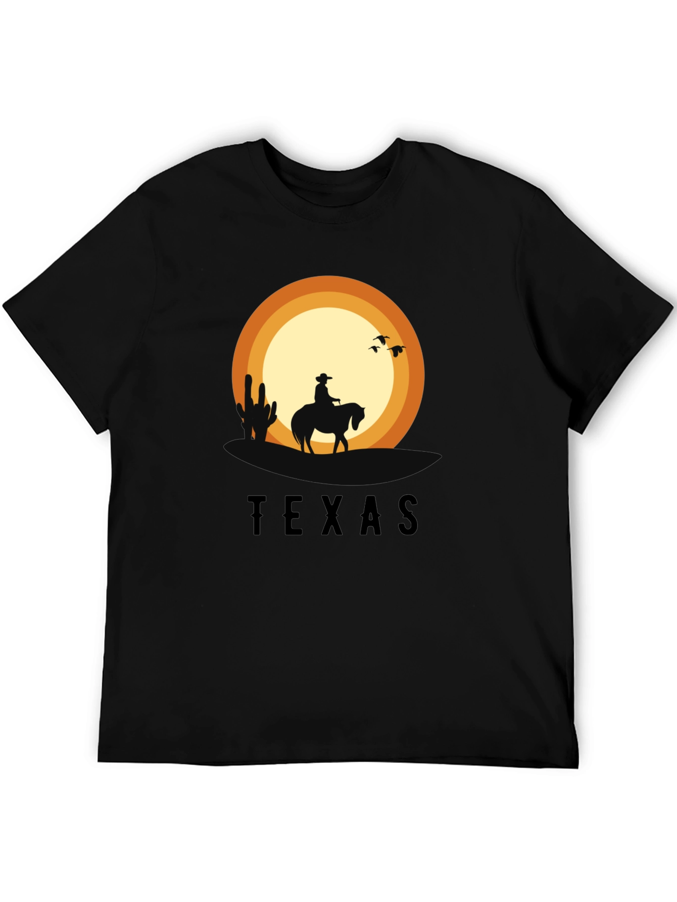 Texas Sunset Cowboy Graphic T-Shirt