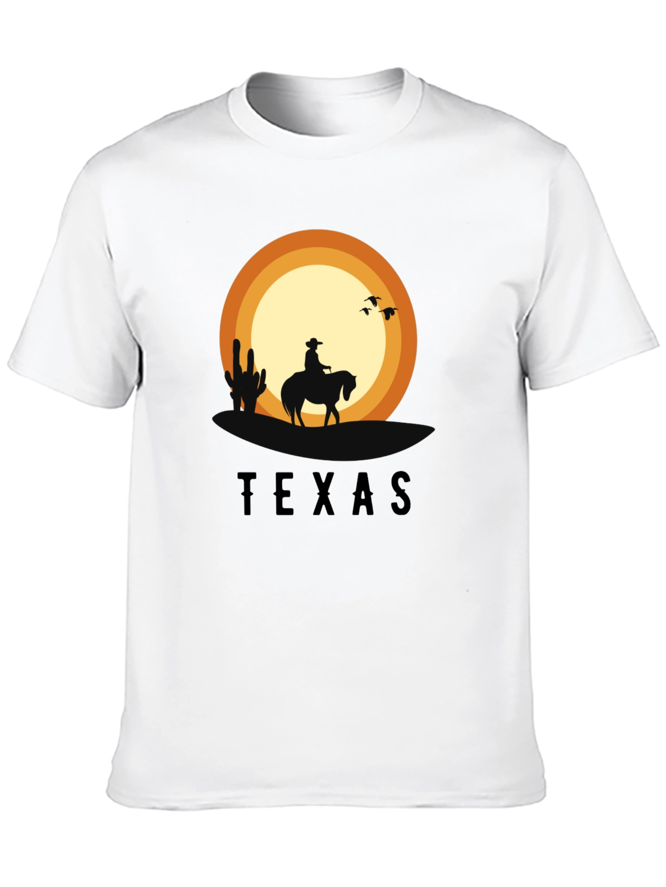 Texas Sunset Cowboy Graphic T-Shirt