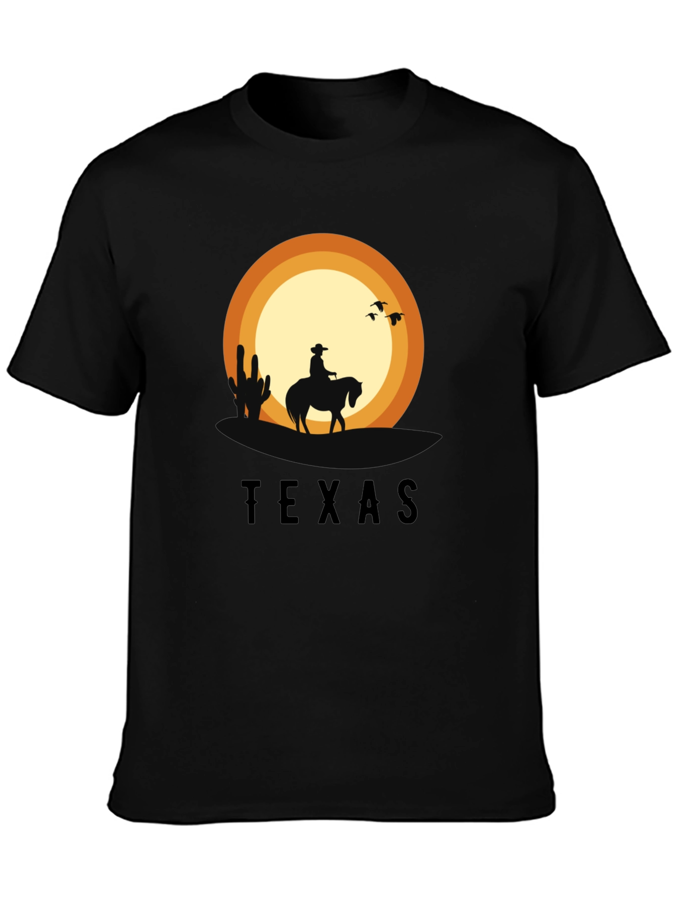 Texas Sunset Cowboy Graphic T-Shirt
